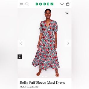 Boden Bella Puff Sleeve Maxi Dress